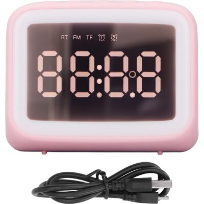 LEDE Radiowecker Mit Mp3-player, Tf-kartensteckplatz, Led-nachtlicht Mit 2 Helligkeitsstufen, Spiegel, Elektronischer Wecker Für Schlafzimmer Oder Büro, Rosa LEDE Radiowecker Mit Mp3-player, Tf-kartensteckplatz, Led-nachtlicht Mit 2 Helligkeitsstufen, Spiegel, Elektronischer Wecker Für Schlafzimmer Oder Büro, Rosa