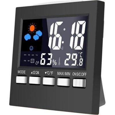 OEM Wecker, Wetterstation, Thermometer, Hygrometer, Uhr Und Alarm, Led-farbdisplay Mit Hintergrundbeleuchtung (batterie Nicht Enthalten) OEM Wecker, Wetterstation, Thermometer, Hygrometer, Uhr Und Alarm, Led-farbdisplay Mit Hintergrundbeleuchtung (batterie Nicht Enthalten)