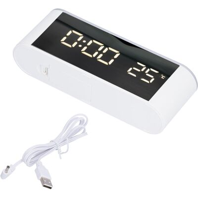 HEAT Multifunktionaler Led-wecker Mit Touchscreen, Innenthermometer, Digitaler Schlafzimmeruhr, Temperaturmessung Und Usb-kabel Im Lieferumfang Enthalten HEAT Multifunktionaler Led-wecker Mit Touchscreen, Innenthermometer, Digitaler Schlafzimmeruhr, Temperaturmessung Und Usb-kabel Im Lieferumfang Enthalten