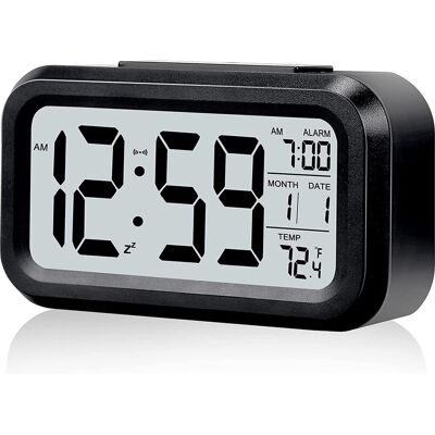 OEM Igoods Digitaler Wecker, Kleiner Batteriebetriebener Tischwecker Mit Intelligentem Nachtlicht, Datumsanzeige, Innentemperaturanzeige, Elektronischer Lcd-uhr Für Schlafzimmer, Büro Und Wohnzimmer – Sch OEM Igoods Digitaler Wecker, Kleiner Batteriebetriebener Tischwecker Mit Intelligentem Nachtlicht, Datumsanzeige, Innentemperaturanzeige, Elektronischer Lcd-uhr Für Schlafzimmer, Büro Und Wohnzimmer – Sch