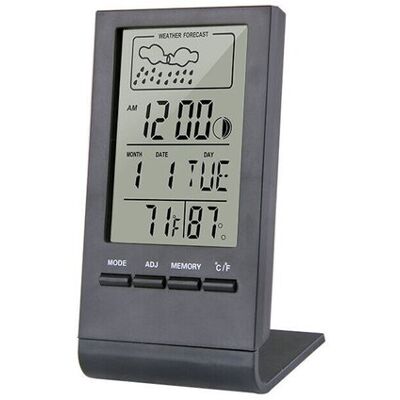 OEM Drahtlose Wetterstation Mit Innen Außenthermometer Hygrometer Barometer Und Digitalem Wecker Mit Außensensor Zeigt Uhrzeit Datum Wochentag Und An OEM Drahtlose Wetterstation Mit Innen Außenthermometer Hygrometer Barometer Und Digitalem Wecker Mit Außensensor Zeigt Uhrzeit Datum Wochentag Und An