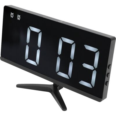 HEAT Rahmenloser Led-wecker, Multifunktionaler Digitaler Spiegelwecker Für Büro Und Zuhause HEAT Rahmenloser Led-wecker, Multifunktionaler Digitaler Spiegelwecker Für Büro Und Zuhause