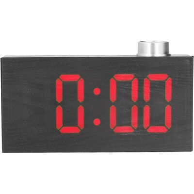 HEAT Digitaler Wecker Mit Led-beleuchtung, Usb-anschluss, Elektronischem Thermometer Und Holzoptik (rot) HEAT Digitaler Wecker Mit Led-beleuchtung, Usb-anschluss, Elektronischem Thermometer Und Holzoptik (rot)