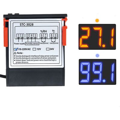 JUTE Stc-3028 Intelligenter Digitaler Temperatur- Und Feuchtigkeitsregler Für Aquakultur Und Brutanlagen - Thermometer Und Hygrometer (110v-220v) JUTE Stc-3028 Intelligenter Digitaler Temperatur- Und Feuchtigkeitsregler Für Aquakultur Und Brutanlagen - Thermometer Und Hygrometer (110v-220v)