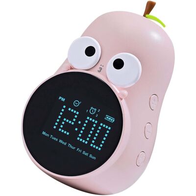 JUTE Yali Smart-wecker Mit Emojis, Multifunktionaler Und Kreativer Lernwecker Für Kinder, Pflaumenrosa JUTE Yali Smart-wecker Mit Emojis, Multifunktionaler Und Kreativer Lernwecker Für Kinder, Pflaumenrosa