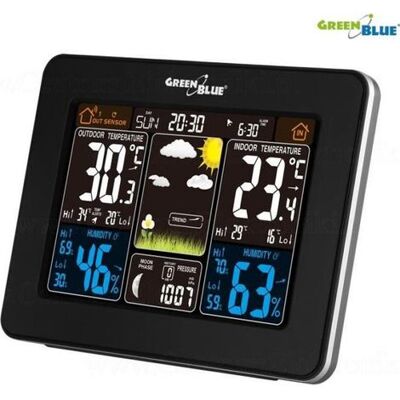 OEM Drahtlose Wetterstation Mit Lcd-bildschirm, Außensensor, Dcf-uhr Und Sichtbaren Mondphasen. OEM Drahtlose Wetterstation Mit Lcd-bildschirm, Außensensor, Dcf-uhr Und Sichtbaren Mondphasen.
