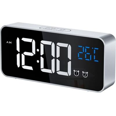 OEM Digitaler Wecker, Led-digitaluhr Mit Temperaturanzeige/schlummerfunktion/2 Alarme/12/24-stunden-anzeige/usb-ladeanschluss/16 Melodien (silber) OEM Digitaler Wecker, Led-digitaluhr Mit Temperaturanzeige/schlummerfunktion/2 Alarme/12/24-stunden-anzeige/usb-ladeanschluss/16 Melodien (silber)