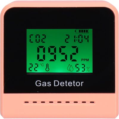 HEAT Luftqualitätsmessgerät, Co2-, Temperatur- Und Hygrometer (400–5000 Ppm), Mit Uhr, Usb-ladeanschluss, Pink, Tragbarer Umweltmonitor HEAT Luftqualitätsmessgerät, Co2-, Temperatur- Und Hygrometer (400–5000 Ppm), Mit Uhr, Usb-ladeanschluss, Pink, Tragbarer Umweltmonitor