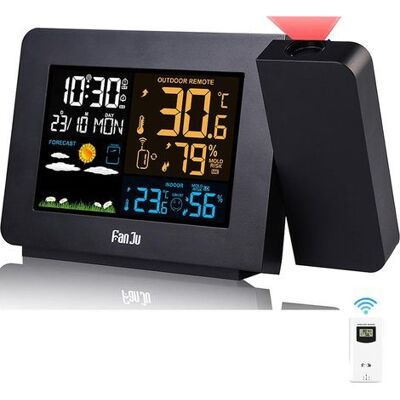 OEM Drahtlose Wetterstation Mit Thermometer Und Hygrometer, Sensor, Wetteruhr Mit Projektion, Innen-/außenthermometer Mit Funkfernsteuerung, Dual-wecker OEM Drahtlose Wetterstation Mit Thermometer Und Hygrometer, Sensor, Wetteruhr Mit Projektion, Innen-/außenthermometer Mit Funkfernsteuerung, Dual-wecker
