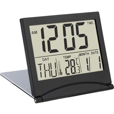 OEM Faltbarer Digitaler Wecker Mit Lcd-datums- Und Wochentagsanzeige – Kompakter Reisewecker (8 X 8,5 Cm), 10 Wecktöne, 24-stunden-timer, Temperaturanzeige, 12-/24-stunden-zeitanzeige, Schwarz OEM Faltbarer Digitaler Wecker Mit Lcd-datums- Und Wochentagsanzeige – Kompakter Reisewecker (8 X 8,5 Cm), 10 Wecktöne, 24-stunden-timer, Temperaturanzeige, 12-/24-stunden-zeitanzeige, Schwarz