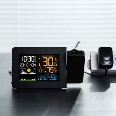 OEM Drahtlose Wetterstation, Thermometer Und Hygrometer Mit Sensor, Wetteruhr Mit Projektion, Innen-/außenthermometer Mit Rcc-fernbedienung, Dual-wecker OEM Drahtlose Wetterstation, Thermometer Und Hygrometer Mit Sensor, Wetteruhr Mit Projektion, Innen-/außenthermometer Mit Rcc-fernbedienung, Dual-wecker