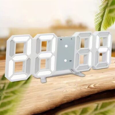 JUTE Intelligenter Digitaler 3d-wecker Mit Weißen Buchstaben, Großem Format, Led-anzeige Und Temperaturfunktion. JUTE Intelligenter Digitaler 3d-wecker Mit Weißen Buchstaben, Großem Format, Led-anzeige Und Temperaturfunktion.