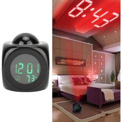 JUTE Led-projektionswecker Mit Sprachalarm, Tragbarer Mini-wecker Mit Rotlichtprojektion JUTE Led-projektionswecker Mit Sprachalarm, Tragbarer Mini-wecker Mit Rotlichtprojektion