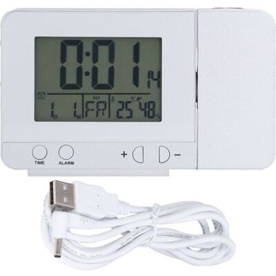 OEM Projektionswecker, Digitales Radiowecker Mit 180° Drehbarem Deckenprojektor, Wetterstation, Drahtlosem Thermometer, Doppelter Schlummerfunktion, Usb-handyladegerät, 4 Lichtmodi OEM Projektionswecker, Digitales Radiowecker Mit 180° Drehbarem Deckenprojektor, Wetterstation, Drahtlosem Thermometer, Doppelter Schlummerfunktion, Usb-handyladegerät, 4 Lichtmodi