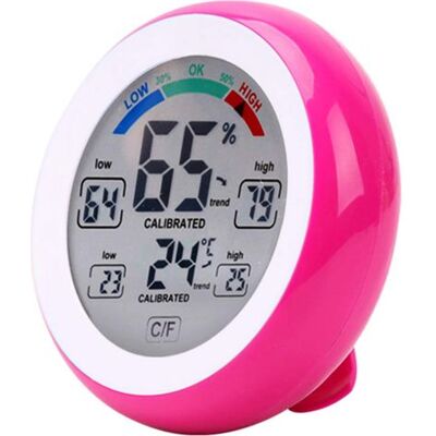 OEM Elektronisches, Kabelloses Innen-/außenthermometer Mit Hygrometer, Runder Lcd-touchscreen, Rote Wetterstation Ud02 OEM Elektronisches, Kabelloses Innen-/außenthermometer Mit Hygrometer, Runder Lcd-touchscreen, Rote Wetterstation Ud02