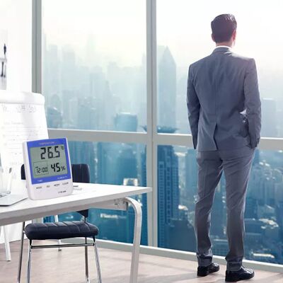 JUTE Cth-608 Thermometer Und Hygrometer Für Den Privaten Und Industriellen Gebrauch, Für Innenräume, Mit Wecker Und Digitalanzeige JUTE Cth-608 Thermometer Und Hygrometer Für Den Privaten Und Industriellen Gebrauch, Für Innenräume, Mit Wecker Und Digitalanzeige