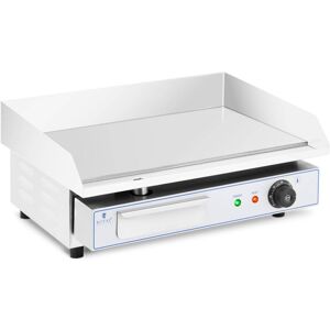 ROYAL CATERING Elektro Grillplatte Griddleplatte Bratplatte 550 x 400 mm glatt 3.000 W Stahl