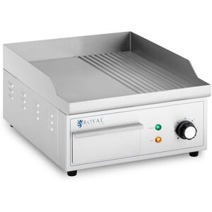 ROYAL CATERING Elektro Grillplatte Grillplatte Elektro Grill 360 x 380 mm Ribber + Flat 2.000 w