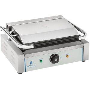 ROYAL CATERING Kontaktgrill Tischgrill Elektrogrill Panini Grill Sandwich Maker Geriffelt 2200W