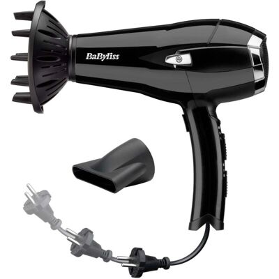 Babyliss - 2000 W Schwarzer Haartrockner Paris - D374de Babyliss - 2000 W Schwarzer Haartrockner Paris - D374de