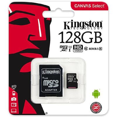 Kingston 128 GB Canvas Class 10 Speicherkarten - Speicherkarte Kingston 128 GB Canvas Class 10 Speicherkarten - Speicherkarte