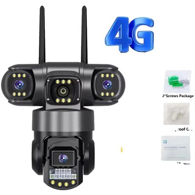 OEM Sicherheitskamera, 12 Mp Auflösung, Drei-linsen-überwachung, 4g, Erweiterbar Mit Einer 256-gb-speicherkarte, Eu-stecker OEM Sicherheitskamera, 12 Mp Auflösung, Drei-linsen-überwachung, 4g, Erweiterbar Mit Einer 256-gb-speicherkarte, Eu-stecker
