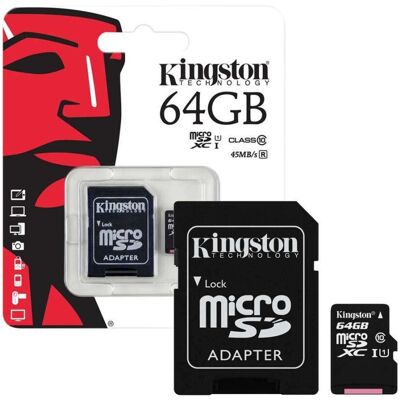 Kingston - 64GB MicroSD - Klasse 10 - Speicherkarte Kingston - 64GB MicroSD - Klasse 10 - Speicherkarte