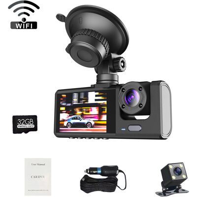 OEM 1080p-dvr-dashcam Mit Front- Und Rückkamera, 2-zoll-bildschirm, Nachtsicht, Rundumaufnahme, One-touch-sperre, Standardversion Mit 32-gb-speicherkarte OEM 1080p-dvr-dashcam Mit Front- Und Rückkamera, 2-zoll-bildschirm, Nachtsicht, Rundumaufnahme, One-touch-sperre, Standardversion Mit 32-gb-speicherkarte