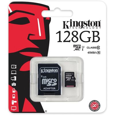 Kingston 128GB MicroSDHC Class 10 Speicherkarte - Smartphone Kingston 128GB MicroSDHC Class 10 Speicherkarte - Smartphone