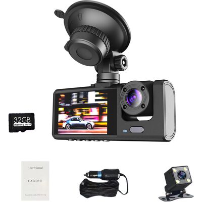 OEM 1080p-dvr-dashcam Mit Front- Und Rückkamera, 2-zoll-bildschirm, Nachtsicht, Rundumaufnahme, One-touch-sperre, Standardversion Mit 32-gb-speicherkarte OEM 1080p-dvr-dashcam Mit Front- Und Rückkamera, 2-zoll-bildschirm, Nachtsicht, Rundumaufnahme, One-touch-sperre, Standardversion Mit 32-gb-speicherkarte