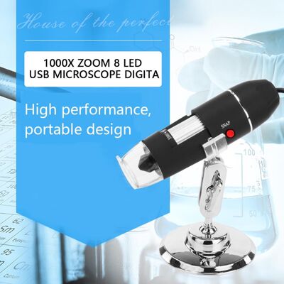 HEAT 1000-facher Zoom, 8 Leds, Usb-mikroskop, Digitale Vergrößerungslinse, Endoskopkamera, Video Mit Stativ HEAT 1000-facher Zoom, 8 Leds, Usb-mikroskop, Digitale Vergrößerungslinse, Endoskopkamera, Video Mit Stativ