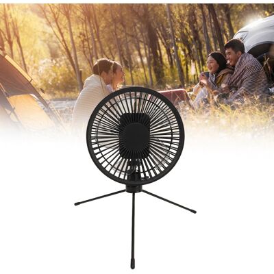 JUTE 17 Cm Großer Outdoor-campingventilator, Hohe Kapazität Von 6000 Mah, Tragbar, Drei Einstellbare Geschwindigkeitsstufen, Mit Verstellbarem Stativ JUTE 17 Cm Großer Outdoor-campingventilator, Hohe Kapazität Von 6000 Mah, Tragbar, Drei Einstellbare Geschwindigkeitsstufen, Mit Verstellbarem Stativ