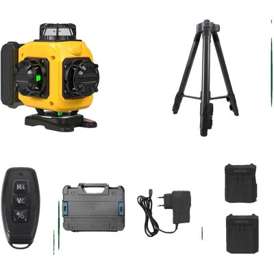 OEM Laser-nivelliergerät, 16 Linien Sichtbar, Selbstnivellierend, 16 Drähte, 2 Batterien + Stativ (kunststoffkoffer) OEM Laser-nivelliergerät, 16 Linien Sichtbar, Selbstnivellierend, 16 Drähte, 2 Batterien + Stativ (kunststoffkoffer)