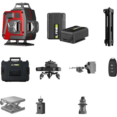 OEM Laser-nivelliergerät, Fernbedienung, 360°-drehung, 16 Linien (mit Stativ) OEM Laser-nivelliergerät, Fernbedienung, 360°-drehung, 16 Linien (mit Stativ)