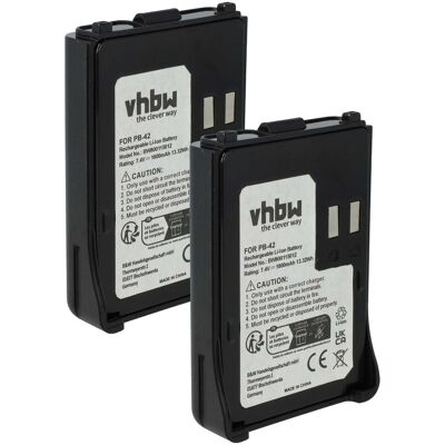 Vhbw 2x Akku Kompatibel Mit Kenwood Th-f6e, Th-f6a, Th-f6, Th-fte, Th-f7e Für Th-f7a, Th-f7 Funkgerät, Walkie Talkie (1800 Mah, 7,4 V, Li-ion) Vhbw 2x Akku Kompatibel Mit Kenwood Th-f6e, Th-f6a, Th-f6, Th-fte, Th-f7e Für Th-f7a, Th-f7 Funkgerät, Walkie Talkie (1800 Mah, 7,4 V, Li-ion)