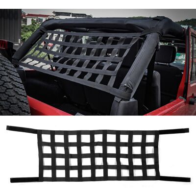 HEAT Dachgepäckträger-netzabdeckung Passend Für Jeep Wrangler Tj Jk Jl 1997-2018, Schwarz HEAT Dachgepäckträger-netzabdeckung Passend Für Jeep Wrangler Tj Jk Jl 1997-2018, Schwarz