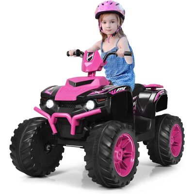 Costway - 12v Elektro Kinderquad Mit Scheinwerfer, Mini Elektroquad Mit Musik & Hupe, 4 Raeder Kinder Quad 2,8-5 Km/h, Kindermotorrad, Kinderauto, Elektroauto Für Kinder Ab 3 Jahren Rosa Costway - 12v Elektro Kinderquad Mit Scheinwerfer, Mini Elektroquad Mit Musik & Hupe, 4 Raeder Kinder Quad 2,8-5 Km/h, Kindermotorrad, Kinderauto, Elektroauto Für Kinder Ab 3 Jahren Rosa
