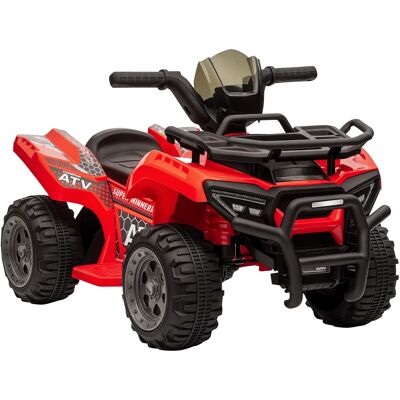 Homcom - Kinder Quad Elektro 6v Kinderquad Mit Vorwärtsfunktion, Musik, Elektro-quad Für Kinder 1,5-3 Jahre Rot Homcom - Kinder Quad Elektro 6v Kinderquad Mit Vorwärtsfunktion, Musik, Elektro-quad Für Kinder 1,5-3 Jahre Rot