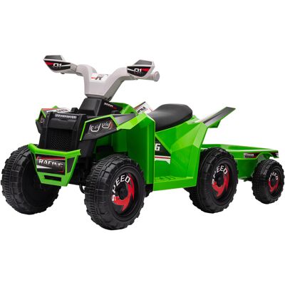 OEM Kinderquad, Aufladbar, 2,5 Km/h, Mit Anhänger, 50 Min. Fahrzeit, Für Kinder 1,5 Bis 3 Jahre, Grün OEM Kinderquad, Aufladbar, 2,5 Km/h, Mit Anhänger, 50 Min. Fahrzeit, Für Kinder 1,5 Bis 3 Jahre, Grün