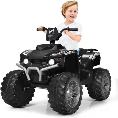 Costway 12v Elektro Kinderquad Mit Scheinwerfer, Mini Elektroquad Mit Musik & Hupe, 4 Raeder Kinder Quad 2,8-5 Km/h, Kindermotorrad, Kinderauto, Elektroauto Für Kinder Ab 3 Jahren Schwarz Costway 12v Elektro Kinderquad Mit Scheinwerfer, Mini Elektroquad Mit Musik & Hupe, 4 Raeder Kinder Quad 2,8-5 Km/h, Kindermotorrad, Kinderauto, Elektroauto Für Kinder Ab 3 Jahren Schwarz