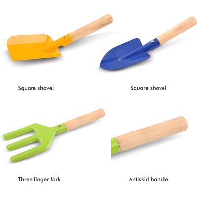 HEAT 5-teiliges Mini-gartenwerkzeugset Für Kinder, Gartenpflanzset, Sandspielzeug HEAT 5-teiliges Mini-gartenwerkzeugset Für Kinder, Gartenpflanzset, Sandspielzeug