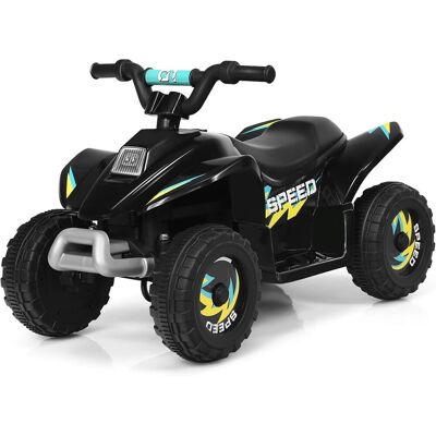 Costway - 6v Elektro Kinderquad 2,8-4,6 Km/h, Mini Elektroquad, Kinderauto, Kindermotorrad, Kinder Quad, Elektroauto Für Kinder Ab 3 Jahren Schwarz Costway - 6v Elektro Kinderquad 2,8-4,6 Km/h, Mini Elektroquad, Kinderauto, Kindermotorrad, Kinder Quad, Elektroauto Für Kinder Ab 3 Jahren Schwarz