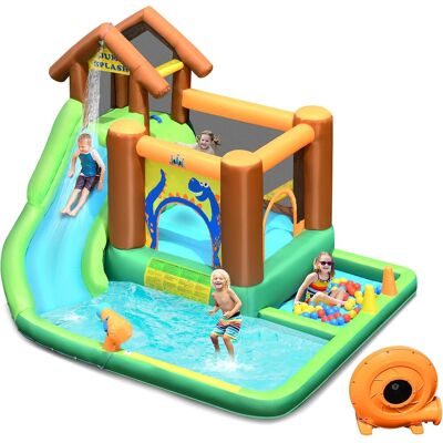 Costway Hüpfburg Mit Geblaese, Wasserrutsche Spielpool Aufblasbare, Wasserspielcenter Mit Rutsche, Wasserpark Aufblasbar, Planschbecken 368x303x230cm Costway Hüpfburg Mit Geblaese, Wasserrutsche Spielpool Aufblasbare, Wasserspielcenter Mit Rutsche, Wasserpark Aufblasbar, Planschbecken 368x303x230cm