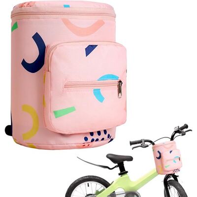 OEM Faltbare Lenkertasche Für Kinderfahrräder – Rosa Erdbeer-accessoires Für Fahrradkorb, Laufrad, Roller OEM Faltbare Lenkertasche Für Kinderfahrräder – Rosa Erdbeer-accessoires Für Fahrradkorb, Laufrad, Roller