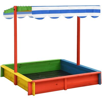 Sandkasten Mit Verstellbarem Dach Tannenholz Mehrfarbig Uv50 Vidaxl Sandkasten Mit Verstellbarem Dach Tannenholz Mehrfarbig Uv50 Vidaxl
