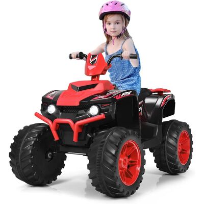 Costway 12v Elektro Kinderquad Mit Scheinwerfer, Mini Elektroquad Mit Musik & Hupe, 4 Raeder Kinder Quad 2,8-5 Km/h, Kindermotorrad, Kinderauto, Elektroauto Für Kinder Ab 3 Jahren Rot Costway 12v Elektro Kinderquad Mit Scheinwerfer, Mini Elektroquad Mit Musik & Hupe, 4 Raeder Kinder Quad 2,8-5 Km/h, Kindermotorrad, Kinderauto, Elektroauto Für Kinder Ab 3 Jahren Rot