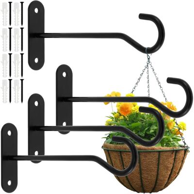 OEM Lot 4 Crochets Muraux 15cm - Charge 13.6kg - Vis Incluses - Plantes/jardinières - Extérieur OEM Lot 4 Crochets Muraux 15cm - Charge 13.6kg - Vis Incluses - Plantes/jardinières - Extérieur