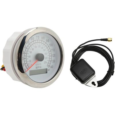 HEAT Digitaler Gps-tachometer (85 Mm), 220 Km/h, 0–140 Mph, Ip67 Wasserdicht, Rote Hintergrundbeleuchtung, 9–32 V, Universeller Kilometerzähler Für Autos, Boote Und Wohnmobile, Weiß HEAT Digitaler Gps-tachometer (85 Mm), 220 Km/h, 0–140 Mph, Ip67 Wasserdicht, Rote Hintergrundbeleuchtung, 9–32 V, Universeller Kilometerzähler Für Autos, Boote Und Wohnmobile, Weiß