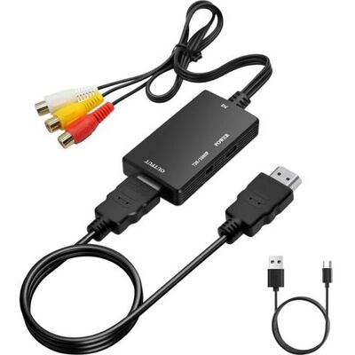 OEM Rca-zu-hdtv-konverter, 1080p Composite Cvbs Av-zu-hdtv-video-audio-adapter Mit Hdmi-kabel Für Videorekorder Snes/n64/vhs/vcr, Dvd, Unterstützt Pal/ntsc (schwarz) OEM Rca-zu-hdtv-konverter, 1080p Composite Cvbs Av-zu-hdtv-video-audio-adapter Mit Hdmi-kabel Für Videorekorder Snes/n64/vhs/vcr, Dvd, Unterstützt Pal/ntsc (schwarz)