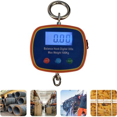 JUTE Industriewaage Für Krane, Doppelseitiges Lcd-display, Elektronische Waage Für Krane, Wiederaufladbare Doppelseitige Waage, 100 Kg/220 Lb, Leichte Tragbare Industriewaage, Europäischer Standard 90-240 JUTE Industriewaage Für Krane, Doppelseitiges Lcd-display, Elektronische Waage Für Krane, Wiederaufladbare Doppelseitige Waage, 100 Kg/220 Lb, Leichte Tragbare Industriewaage, Europäischer Standard 90-240